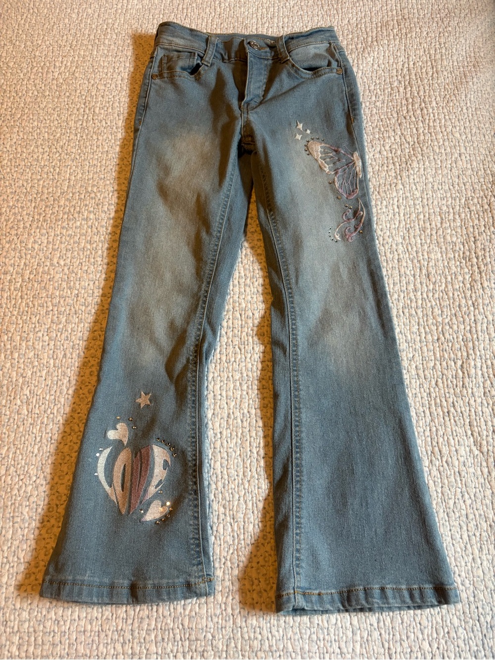 Wallflower Girls Embroidered Adjustable Waist Jeans